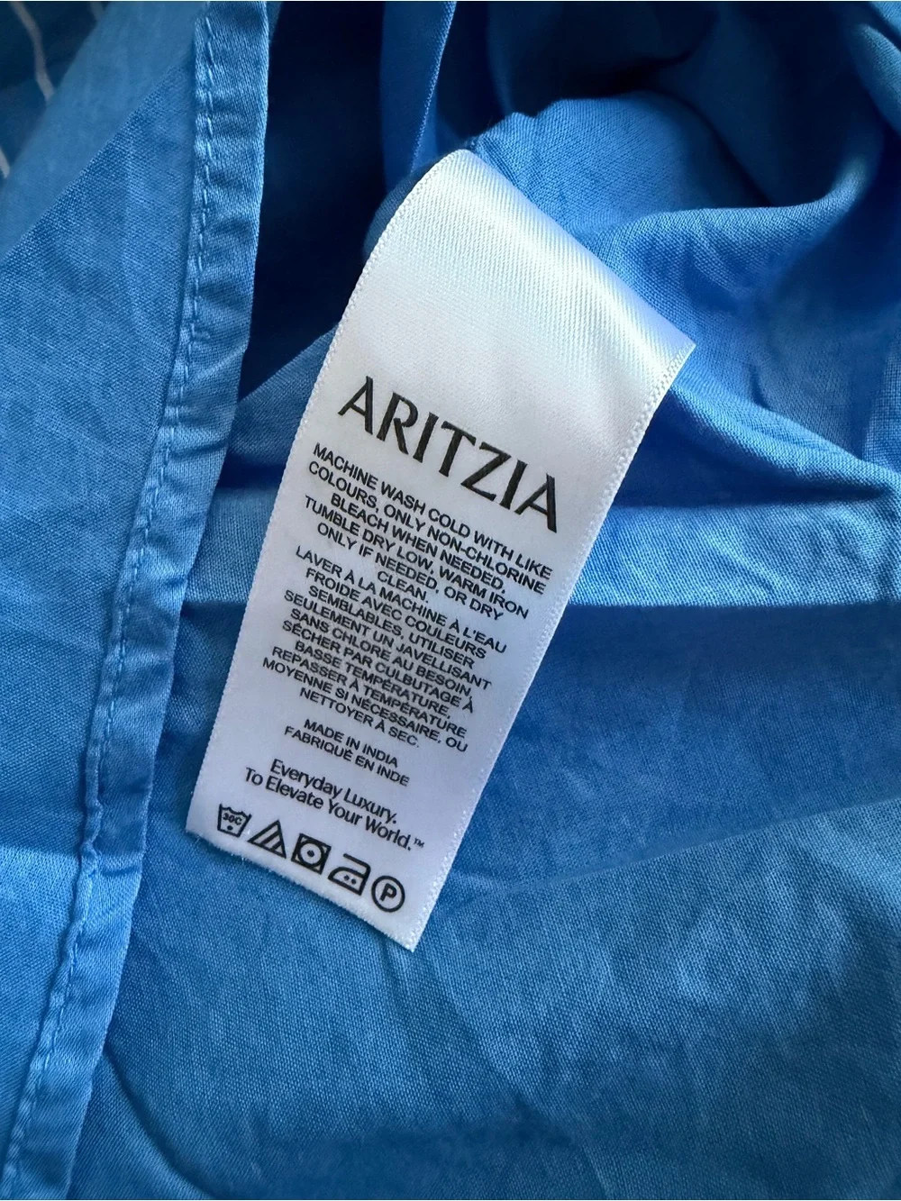 Wilfred Encourage Poplin Dress - BLUE STRIPE - Picture 6 of 7